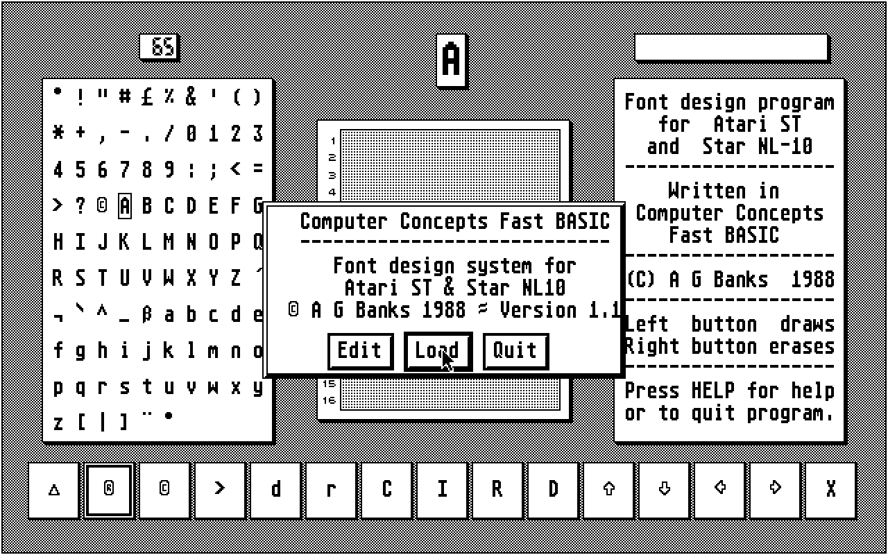 Font Designer for Star NL-10 — screenshot 1